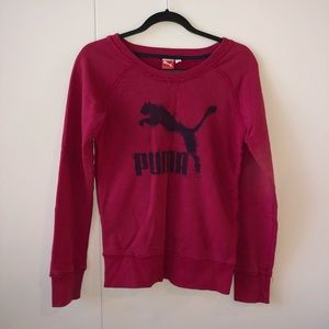 Puma Sweater Sweatshirt Pink Red XS Athletics Sports
